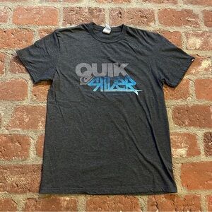 Quiksilver Orange County OC Medium Gray and Blue Short Sleeve T-shirt Surfing